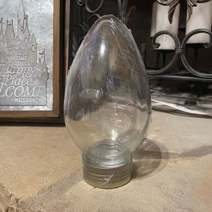 New Christmas Light Shape Glass Fillable Jar Decor